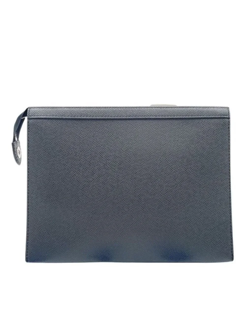 Louis Vuitton Clutch Pochette Voyage MM Ardoise Taiga Second Silver